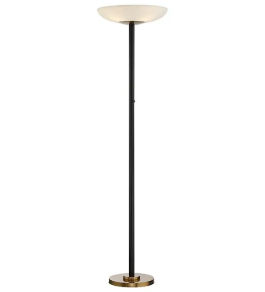 Possini Meridian Light Blaster Black 4-Light Torchiere Floor Lamp